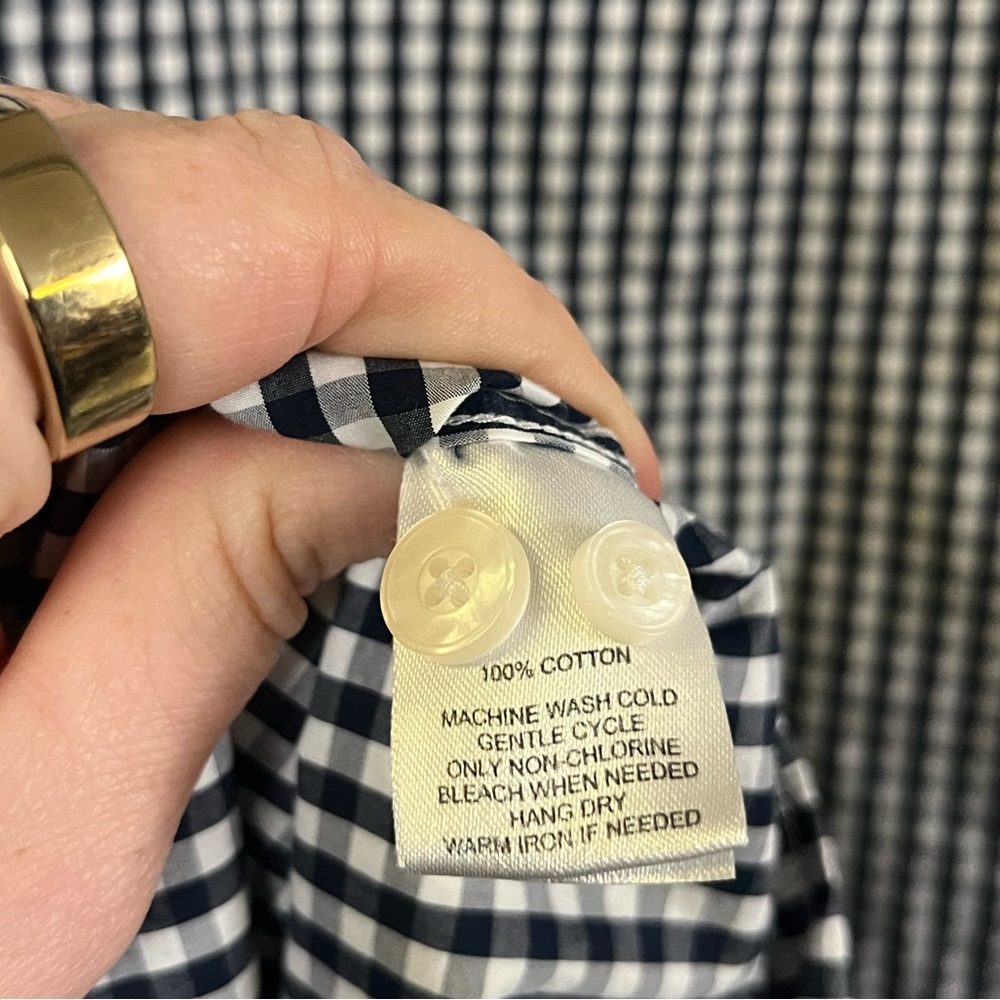UNTUCKit‎ Men's Central Otago Checked Blue White Button Down Shirt- Size Large - Picture 7 of 7